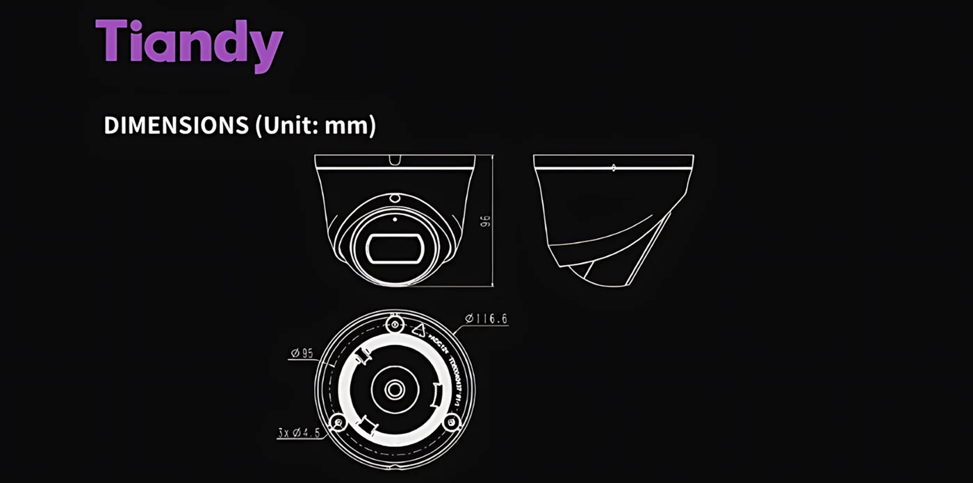 Tiandy 8mp IP Dome