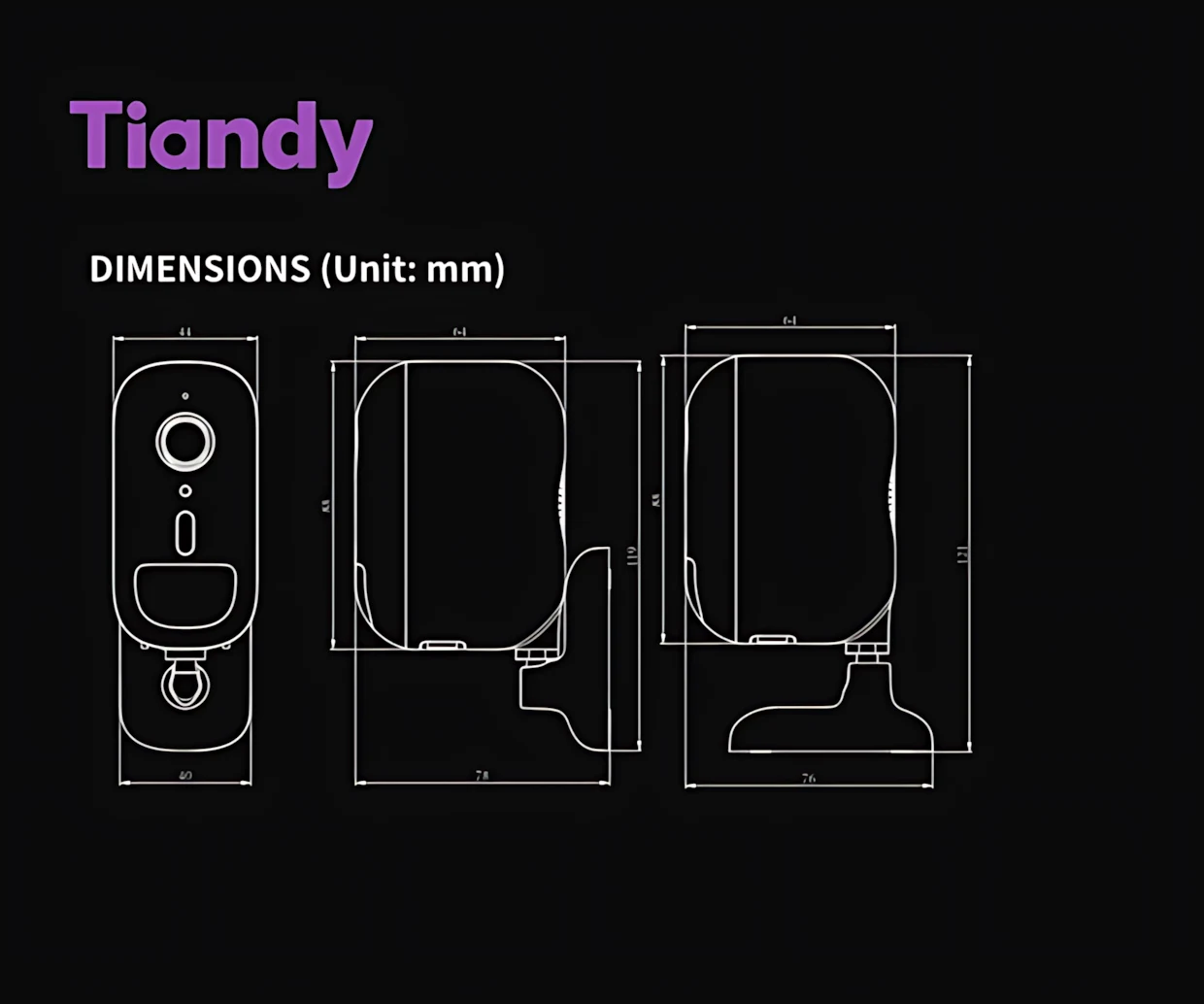 Tiandy Wifi battery Magnetic